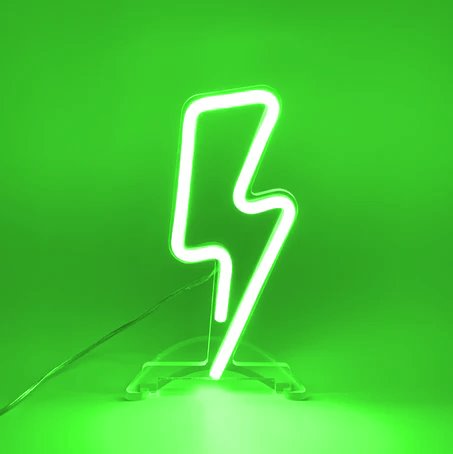 Neon lightning online bolt light