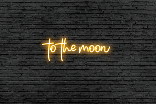 To The Moon Neon Sign