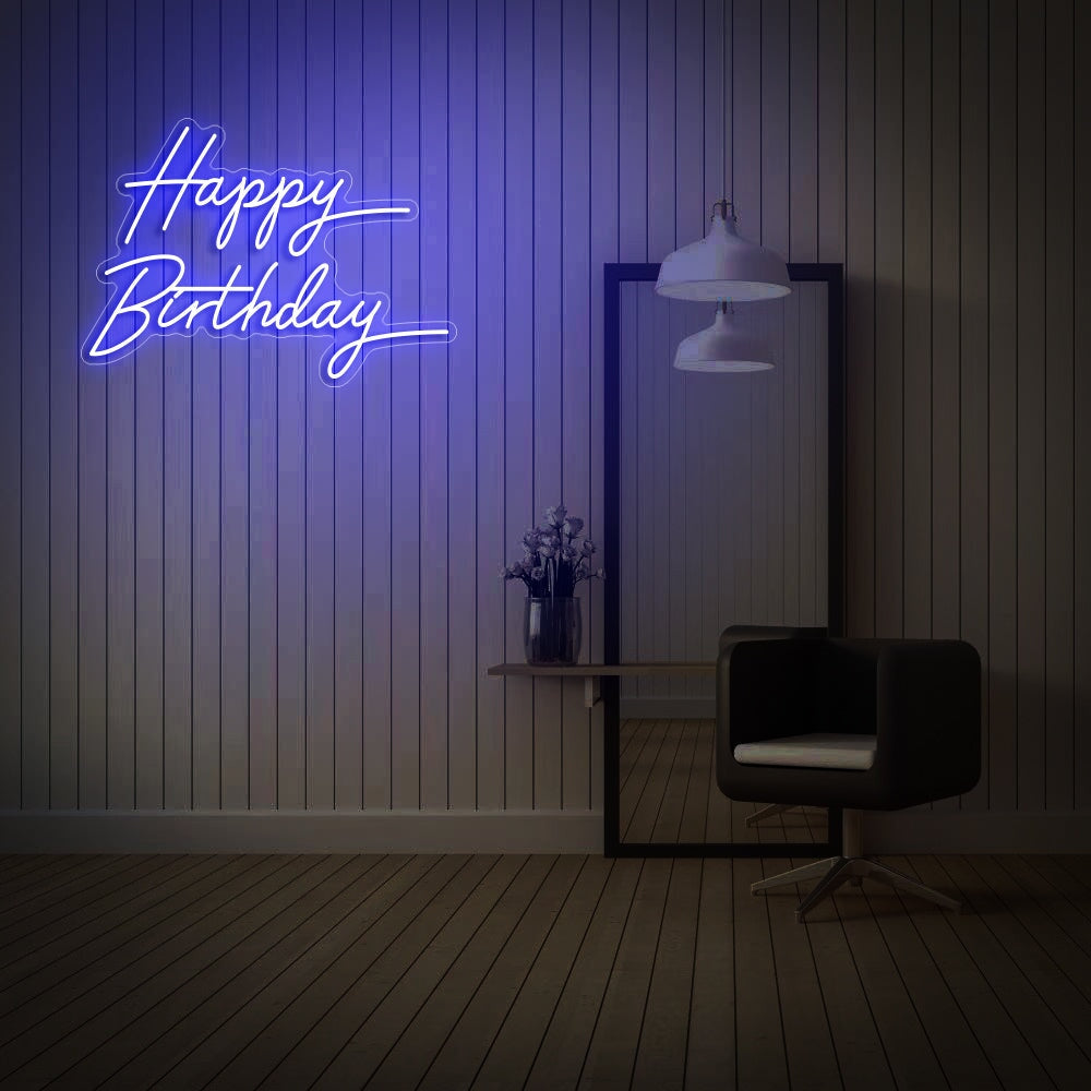 Happy Birthday Neon Sign