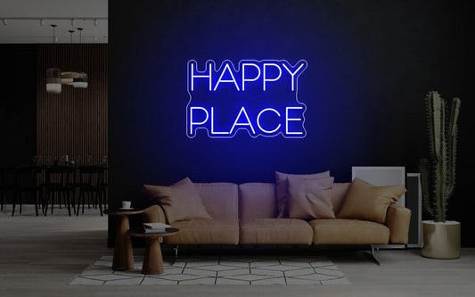 Happy Place Neon Sign